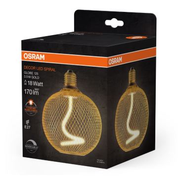 LED Ljusreglerad glödlampa DECOR FILAMENT G125 E27/3,5W/230V 1800K guld - Osram