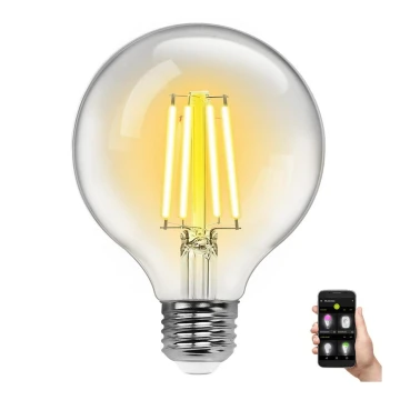 LED Ljusreglerad glödlampa FILAMENT G95 E27/6W/230V 2700-6500K Wi-Fi - Aigostar