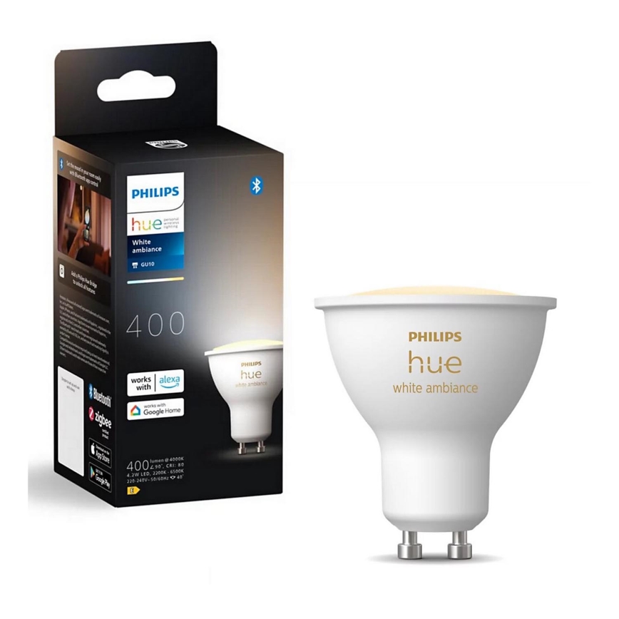 LED Ljusreglerad glödlampa Philips Hue WHITE AMBIANCE GU10/4,2W/230V 2200-6500K