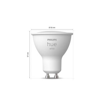 LED Ljusreglerad glödlampa Philips Hue WHITE GU10/4,2W/230V 2700K