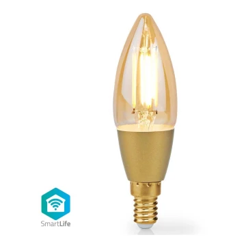 LED Ljusreglerad glödlampa Smartlife E14/4,9W/230V 1800-3000K Wi-Fi Tuya