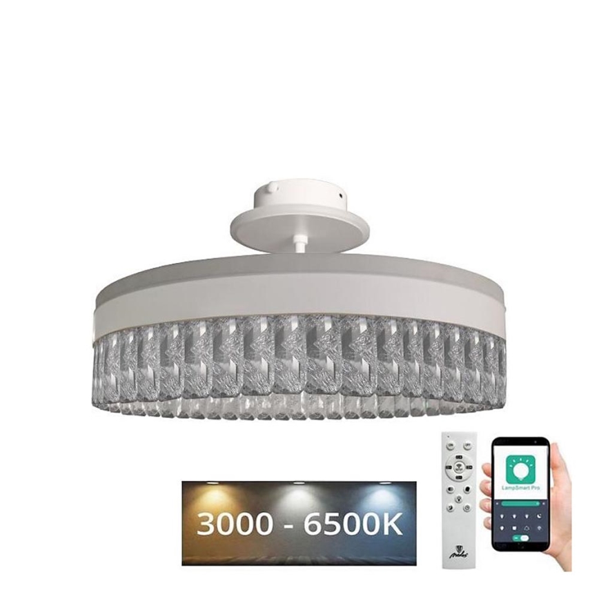 LED Ljusreglerad kristall fäst ljuskrona LED/75W/230V 3000-6500K vit + fjärrkontroll