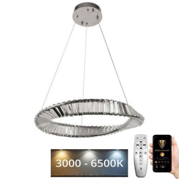 LED Ljusreglerad kristall ljuskrona på snöre LED/40W/230V 3000-6500K + fjärrkontroll