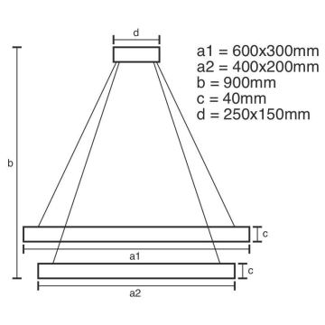 LED ljusreglerad ljuskrona på snöre LED/65W/230V 3000-6500K + fjärrkontroll