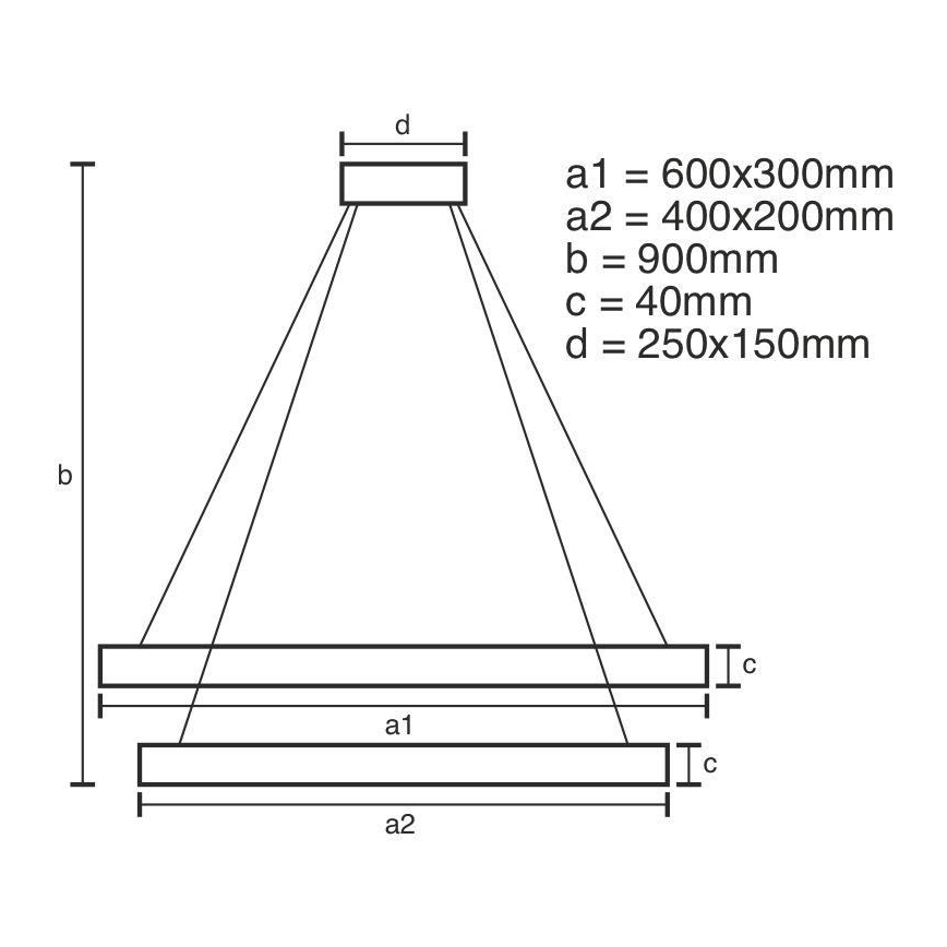 LED ljusreglerad ljuskrona på snöre LED/65W/230V 3000-6500K + fjärrkontroll