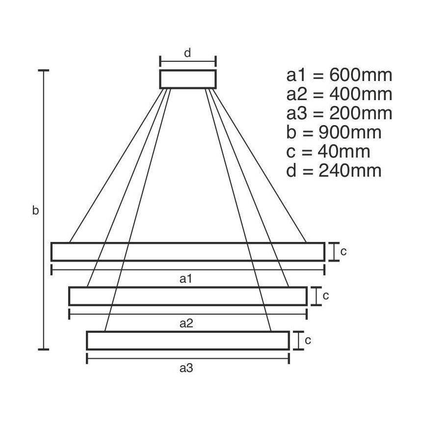 LED ljusreglerad ljuskrona på snöre LED/85W/230V 3000-6500K + fjärrkontroll