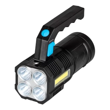 LED Ljusreglerad rechargeable flashlight LED/5V IPX4 250 lm 4 h 1200 mAh