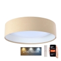 LED ljusreglerad taklampa SMART GALAXY LED/36W/230V diameter 55 cm 2700-6500K Wi-Fi Tuya beige/vit + fjärrkontroll