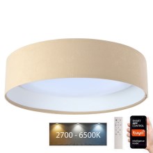 LED ljusreglerad taklampa SMART GALAXY LED/36W/230V diameter 55 cm 2700-6500K Wi-Fi Tuya beige/vit + fjärrkontroll