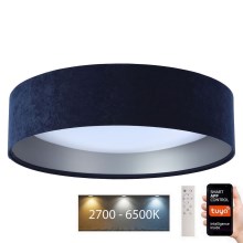 LED ljusreglerad taklampa SMART GALAXY LED/36W/230V diameter 55 cm 2700-6500K Wi-Fi Tuya blå/silver + fjärrkontroll