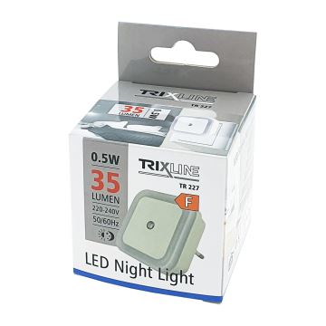 LED Nattlampa med sensor LED/0,5W/230V vit