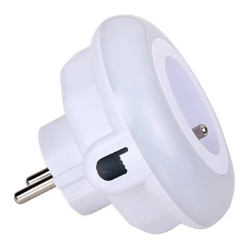 LED nattlampa  med skymningssensor  Data kontakt  zásuvkou LED/0,6W/230V