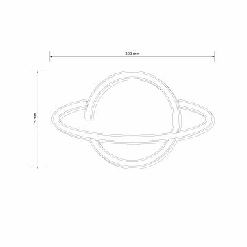 LED Neon väggdekoration PLANET LED/3W/3xAA blå/gul