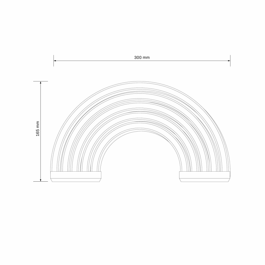 LED Neon väggdekoration RAINBOW LED/3W/3xAA Flerfärgad