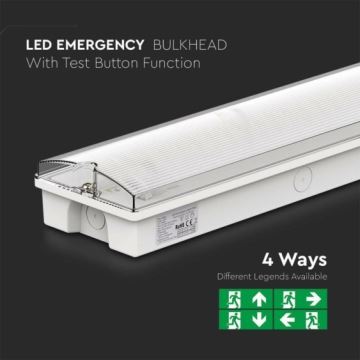 LED nödbelysning EMERGENCY EXIT LED/3W/230V 6400K IP65