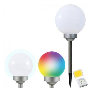 LED RGB solcellslampa LED/0,2W/AA 1,2V/600mAh IP44