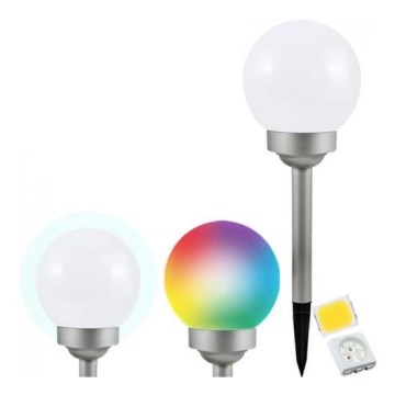 LED RGB sollampa kula LED/0,2W/AA 1,2V/600mAh IP44