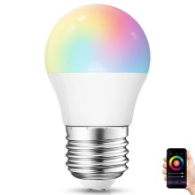 LED RGBW dimbar lampa G45 E27/6,5W/230V 2700-6500K Wi-Fi - Aigostar