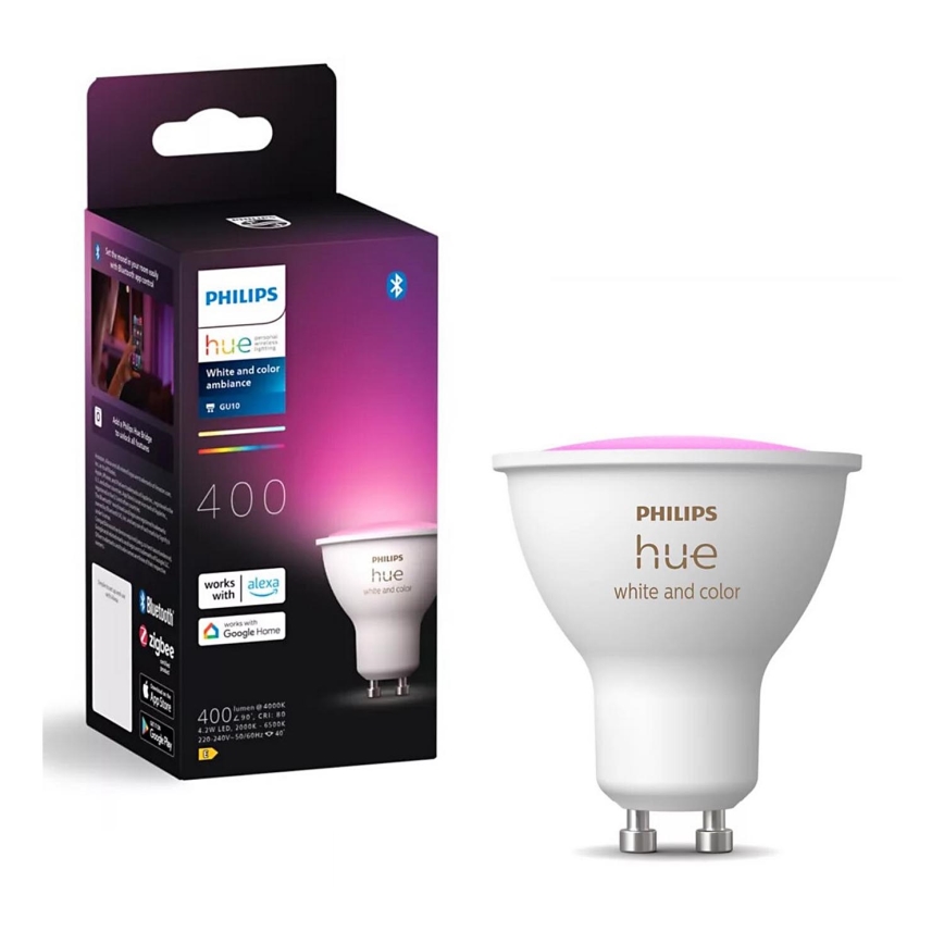 LED RGBW dimbar lampa Philips Hue White And Color Ambiance GU10/4,2W/230V 2000-6500K