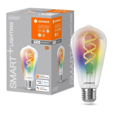 LED RGBW dimbar lampa SMART+ FILAMENT EDISON ST64 E27/4,8W/230V 2700-6500K Wi-Fi - Ledvance