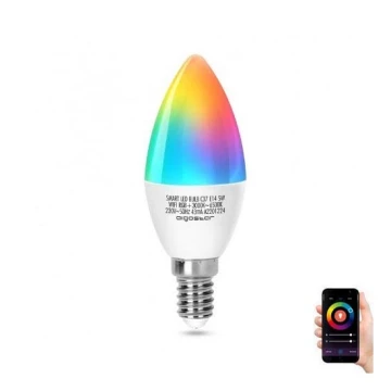 LED RGBW Glödlampa C37 E14/5W/230V 3000-6500K Wi-Fi - Aigostar