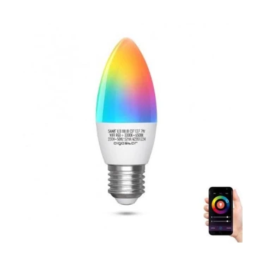 LED RGBW Glödlampa C37 E27/7W/230V 3000-6500K Wi-Fi - Aigostar