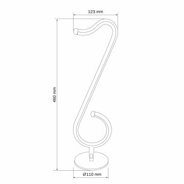 LED RGBW Ljusreglerad bordslampa NUTKA LED/15W/5V svart + fjärrkontroll