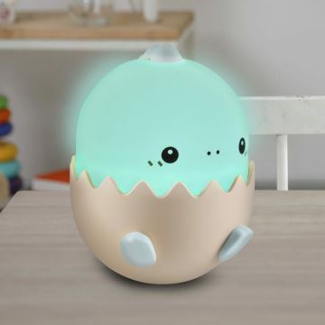 LED RGBW Ljusreglerad children's beröring lampa BABY DINO LED/0,75W/5V 1200mAh blå