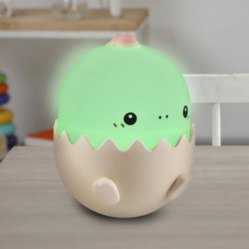 LED RGBW Ljusreglerad children's beröring lampa BABY DINO LED/0,75W/5V 1200mAh rosa