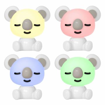 LED RGBW Ljusreglerad children's natt liten lampa LED/2,5W/230V koala vit