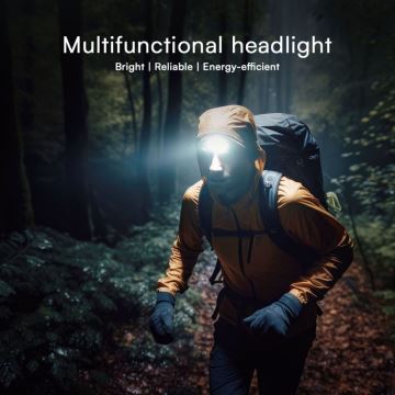 LED RGBW Ljusreglerad rechargeable headlamp USB LED/3W/5V IP43 190 lm 24 h