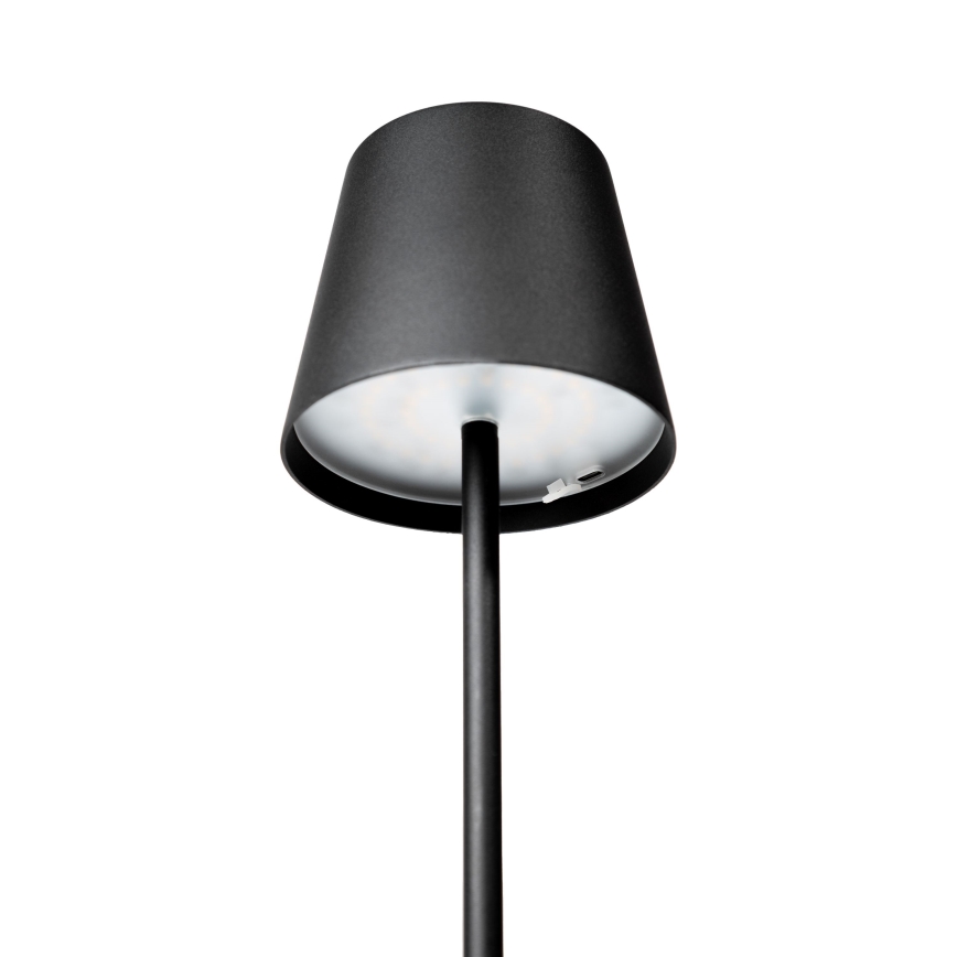 LED RGBW Ljusreglerad utomhus rechargeable lampa LED/4W/4000 mAh 3000/4000/5500K IP44 svart