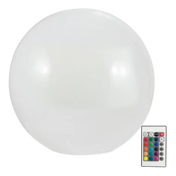 LED RGBW Solcellslampa BALL LED/1,2V diameter 40 cm IP65 + fjärrkontroll