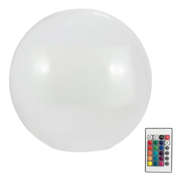 LED RGBW Solcellslampa BALL LED/3,2V diameter 20 cm IP65 + fjärrkontroll