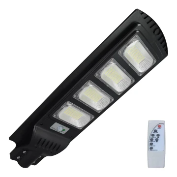 LED Solcellsgatulampa med sensor STREET LED/15W/3,2V IP65 + fjärrkontroll