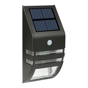LED Solcellslampa med sensor LED/3,7V IP44 svart