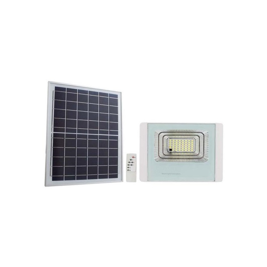 LED Solcellstrålkastare utomhus LED/20W/3,2V IP65 4000K + fjärrkontroll