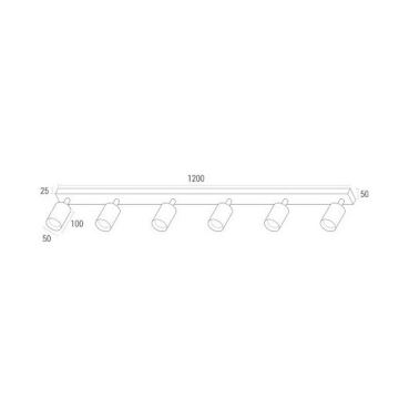 LED spotlight ANGIE 6xGU10/4,7W/230V