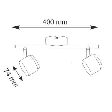 LED spotlight  KUBIK 2xLED/4,2W/230V svart 