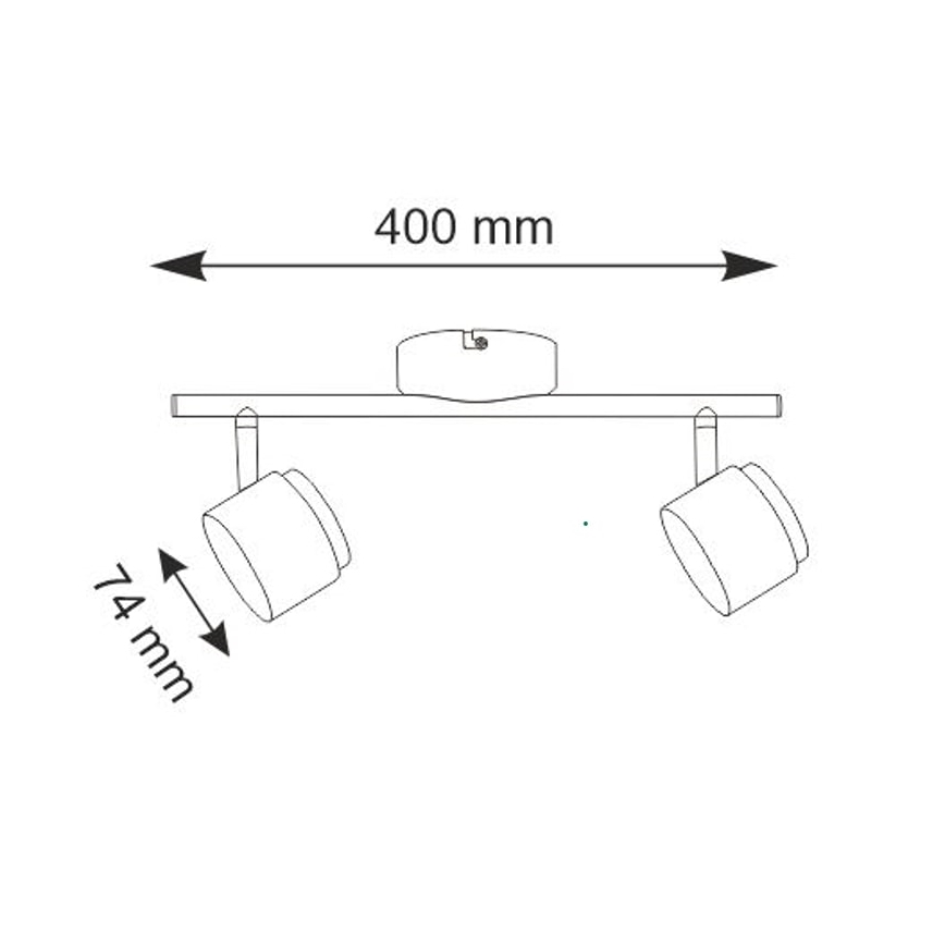 LED spotlight  KUBIK 2xLED/4,2W/230V svart 