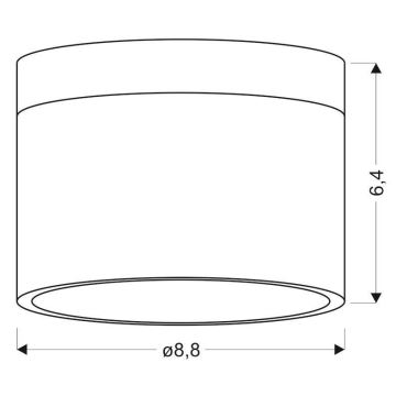 LED spotlight  TUBA LED/9W/230V vit /svart