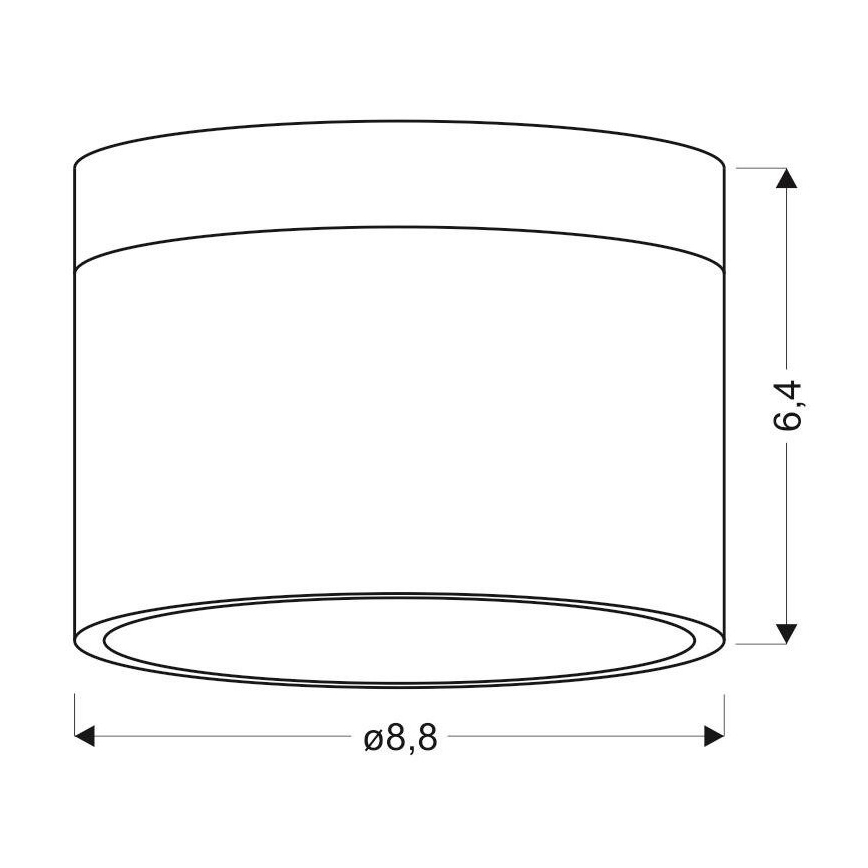 LED spotlight  TUBA LED/9W/230V vit /svart