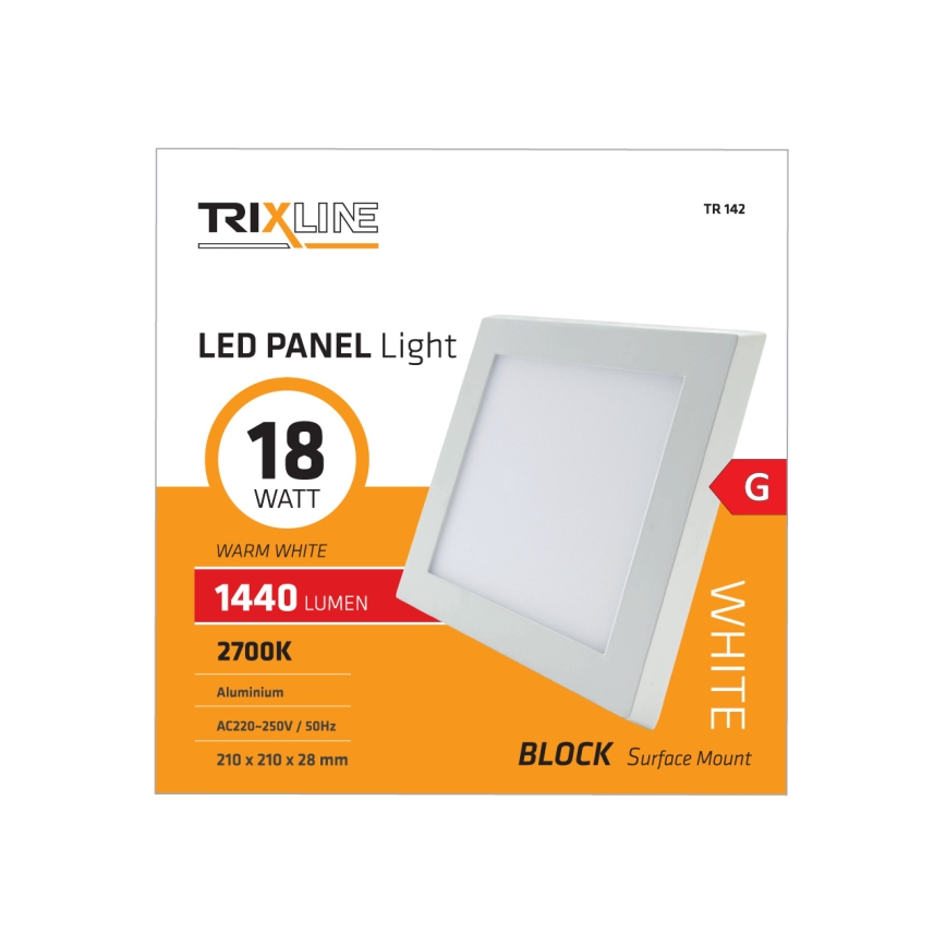 LED Takbelysning LED/18W/230V 2700K