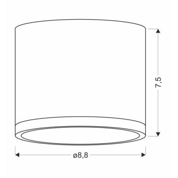 LED Takbelysning TUBA LED/9W/230V