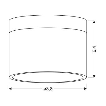 LED Takbelysning TUBA LED/9W/230V vit/beige