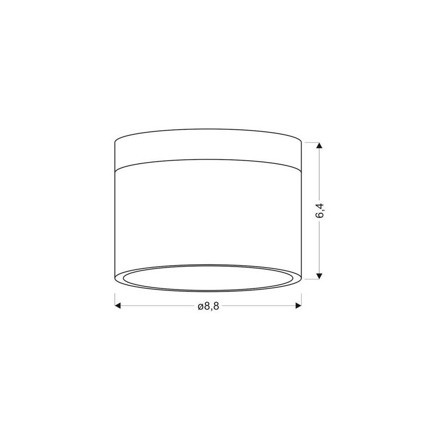 LED Takbelysning TUBA LED/9W/230V vit/svart