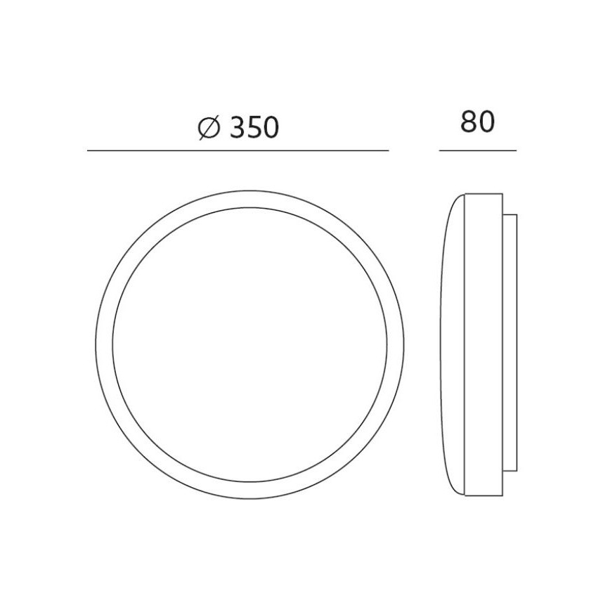 LED Takbelysning ZOE LED/24W/230V IP44 svart