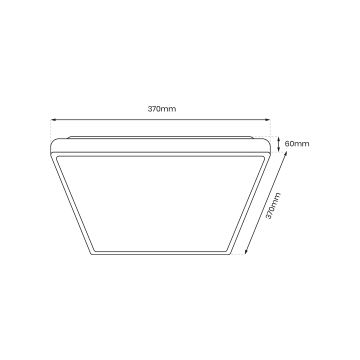 LED taklampa FABIO LED/23W/230V svart