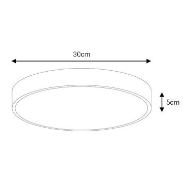 LED taklampa FELIZ LED/30W/230V 4000K diameter 30 cm svart