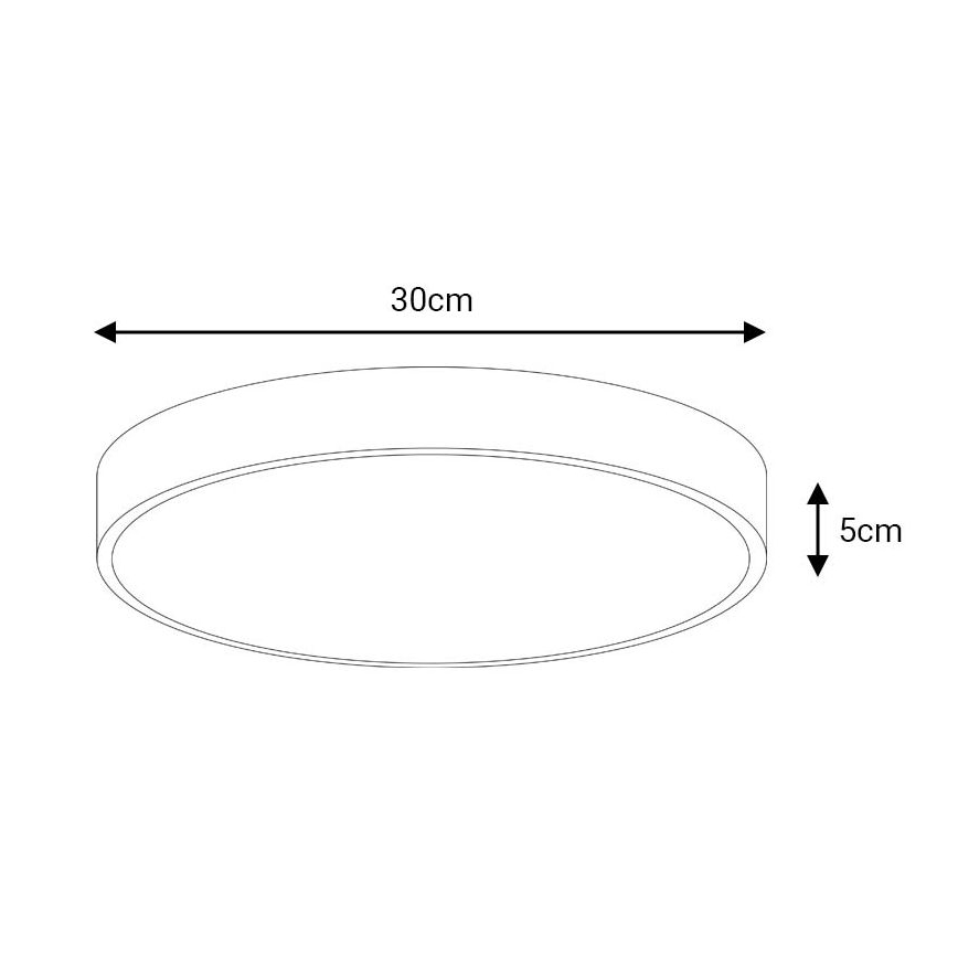 LED taklampa FELIZ LED/30W/230V 4000K diameter 30 cm svart